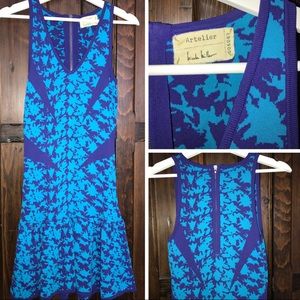 Nicole Miller blue knit dress